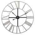 Distressed Metal Roman Numerals Wall Clock