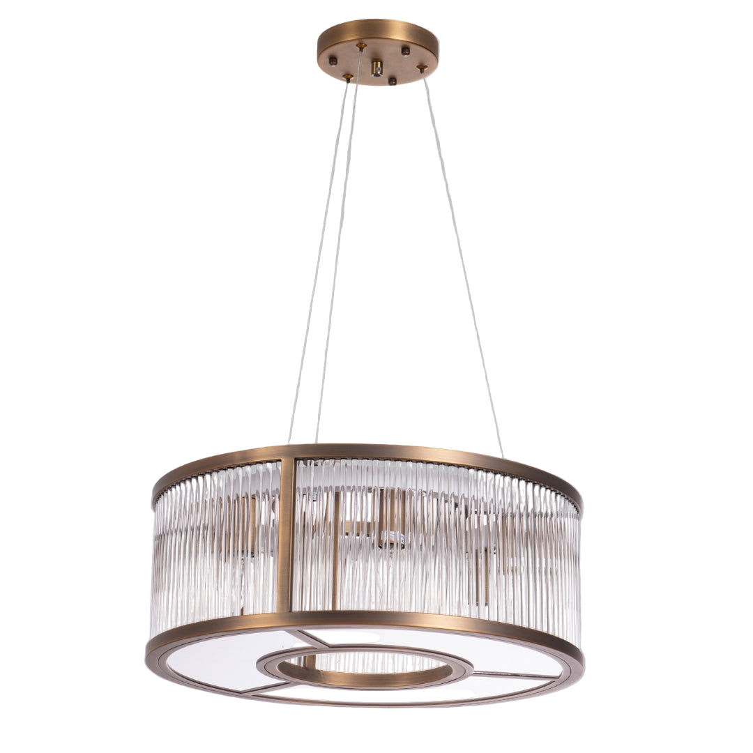 Zoe 50cm Antique Brass Pendant