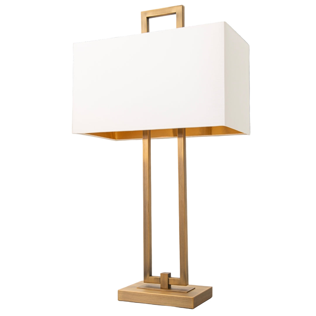 Laure Antique Brass Table Lamp