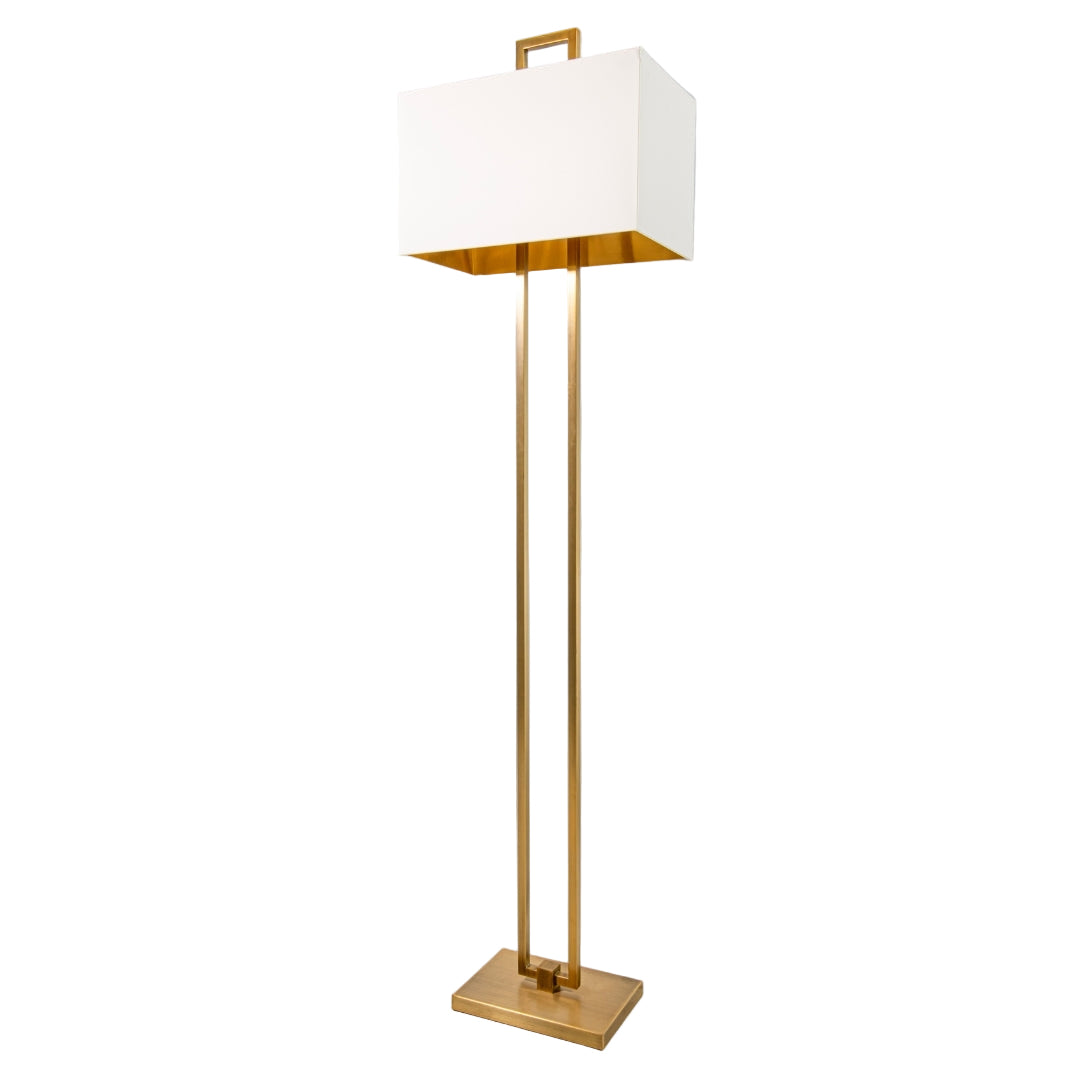 Laure Antique Brass Floor Lamp