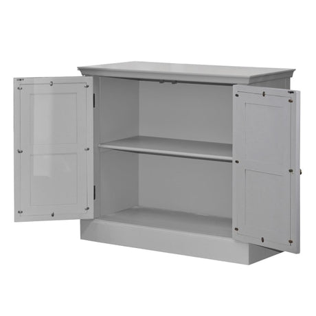 Emile Grey Fayence 2 Drawer Cupboard