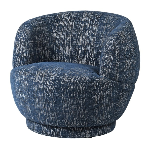 Delphine Blue Striped Egg Chair