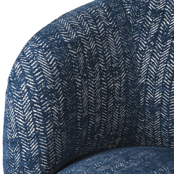 Delphine Blue Striped Egg Chair