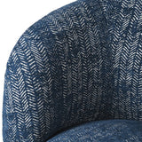 Delphine Blue Striped Egg Chair