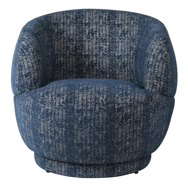 Delphine Blue Striped Egg Chair