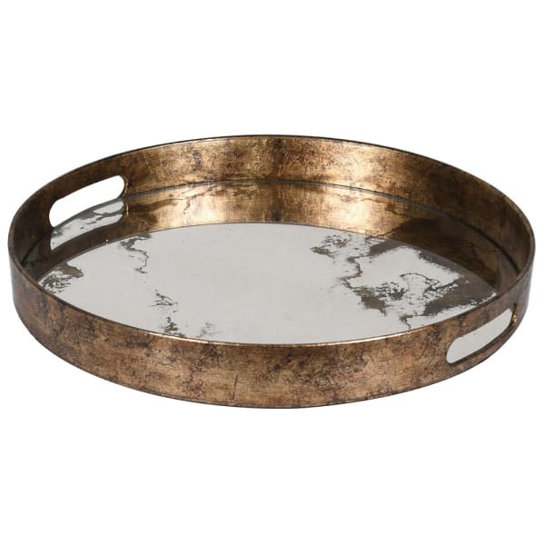 Sabine Marble Effect Mirror Tray