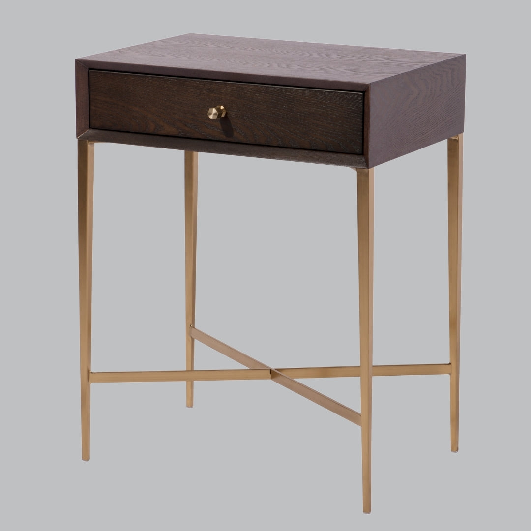 Huguette Chocolate Side Table