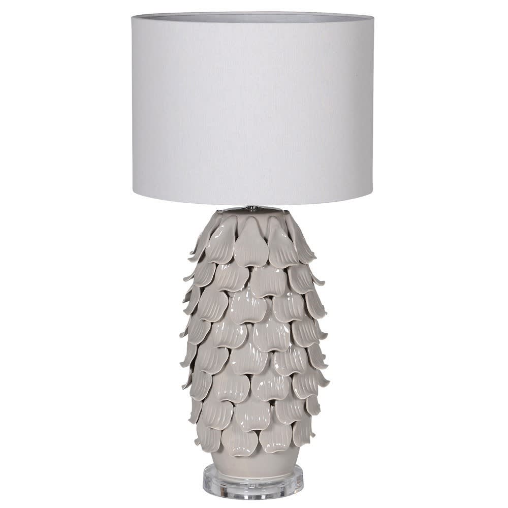 Albane Grey Petal Table Lamp