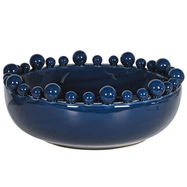 Axelle Dark Blue Bobble Edged Bowl