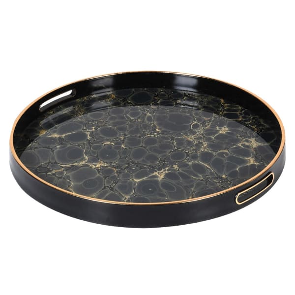 Diane Indigo Blue and Gold Mottled Effect Tray