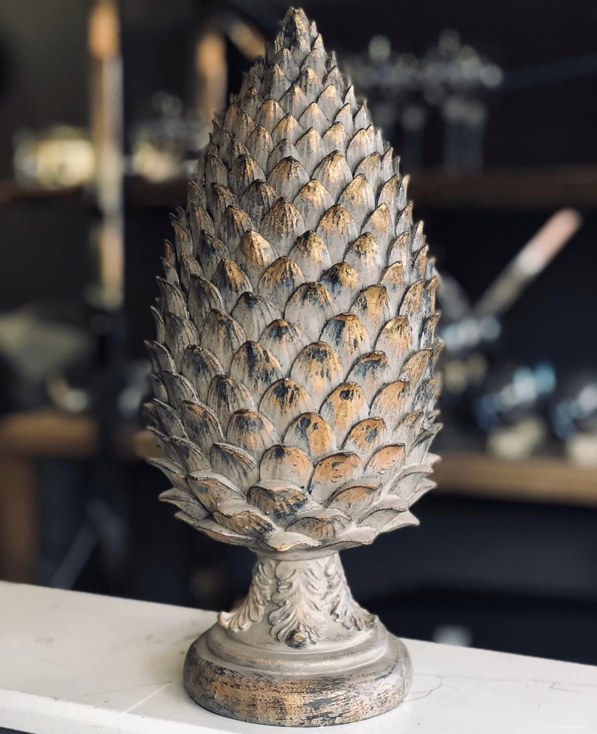 Iris Gold Tipped Pine Cone