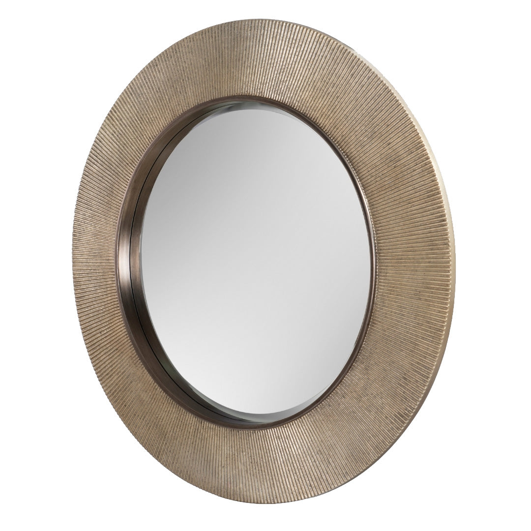 Nadege Distressed Gold Wall Mirror