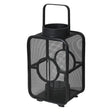 Josette Large Black Bamboo Geometric Lantern