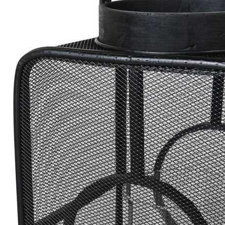 Josette Large Black Bamboo Geometric Lantern