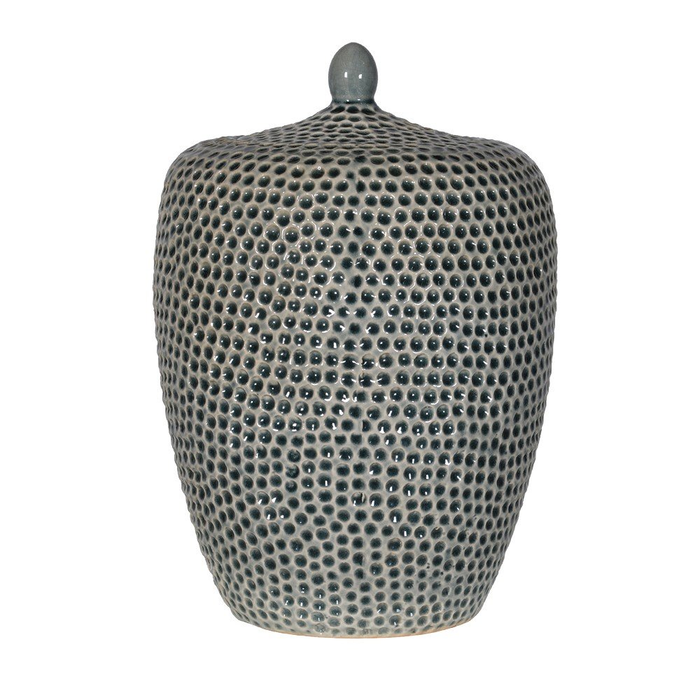Camille Khaki Dimple Lidded Jar
