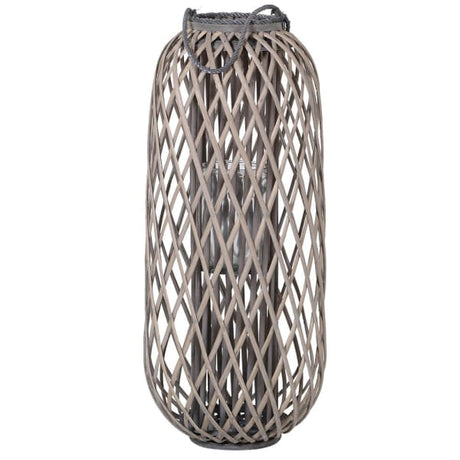 Emilie Large Grey Willow Lantern