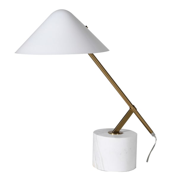 Agnes Marble and Glass Pivot Desk Lamp