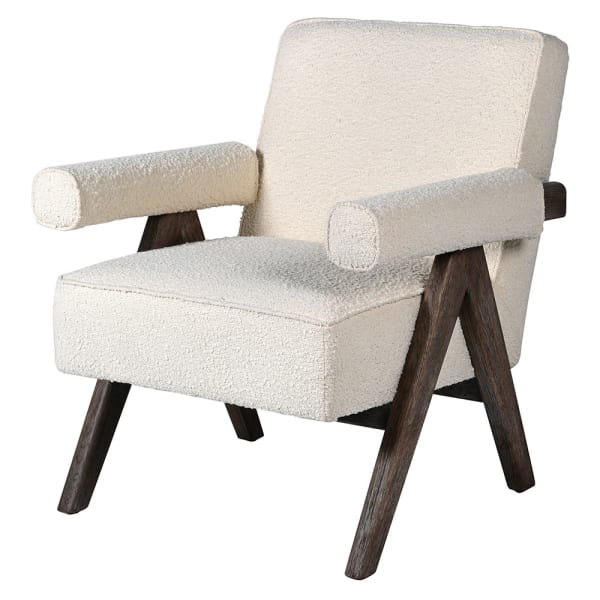 Sabine Ivory Boucle Accent Chair