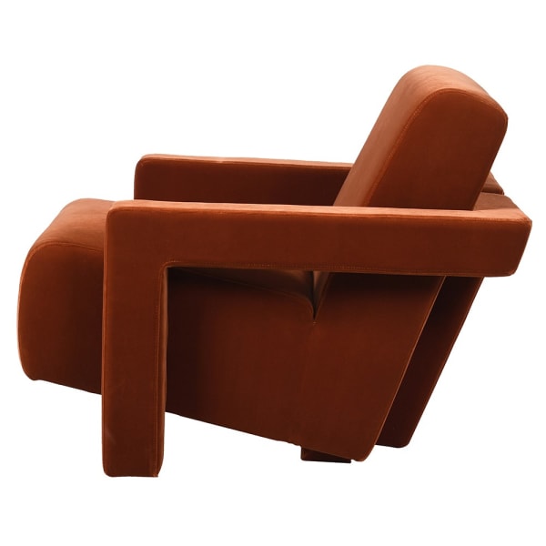 Chantal Burnt Orange Velvet Armchair