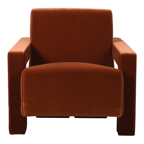 Chantal Burnt Orange Velvet Armchair