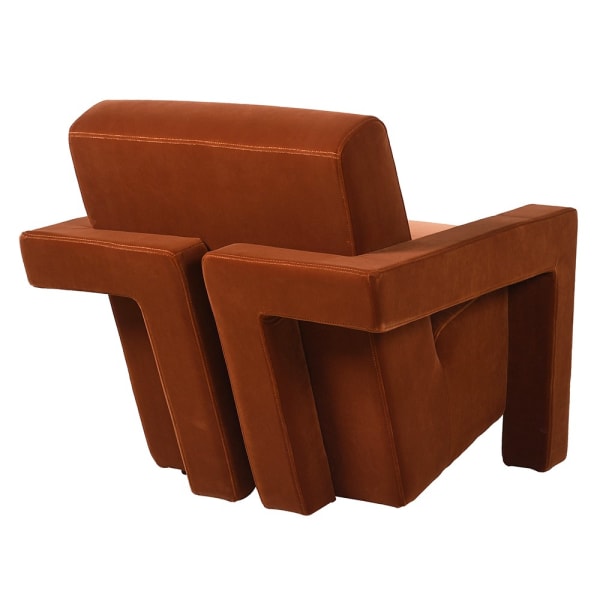 Chantal Burnt Orange Velvet Armchair
