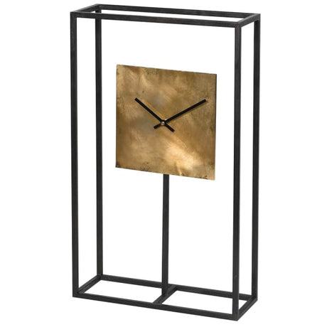 Margot Black Frame Square Gold Clock