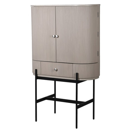 Mireille Fluted Oyster 2 Door Bar Cabinet