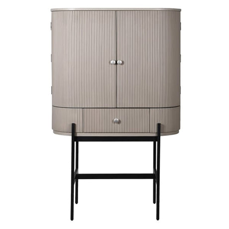 Mireille Fluted Oyster 2 Door Bar Cabinet