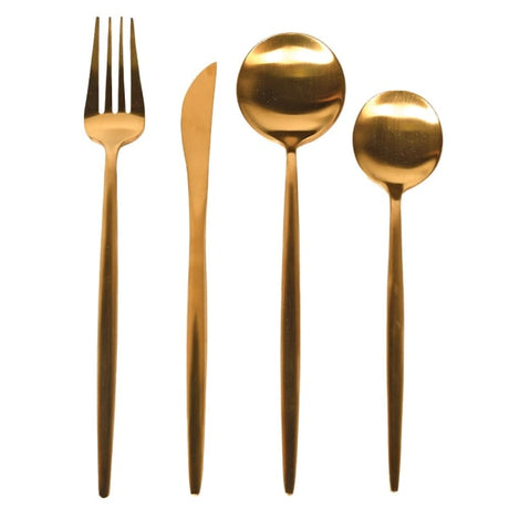 Chantal 16 Piece Gold Cutlery Set