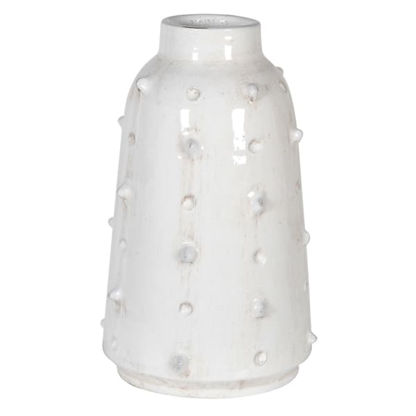 Odette White Distressed Bobble Vase