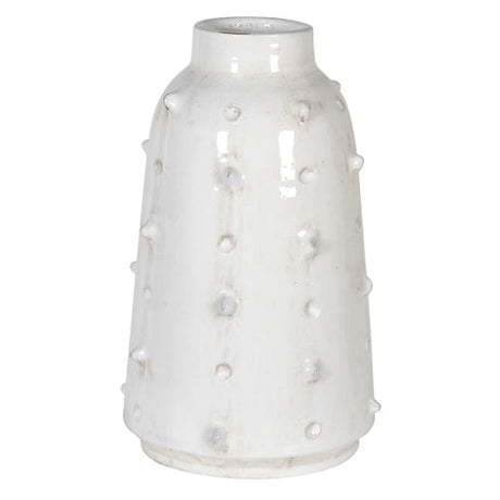 Odette White Distressed Bobble Vase