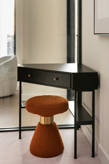 Rust Boucle Stool