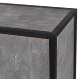 Brigitte Oak & Shagreen 4 Door Sideboard