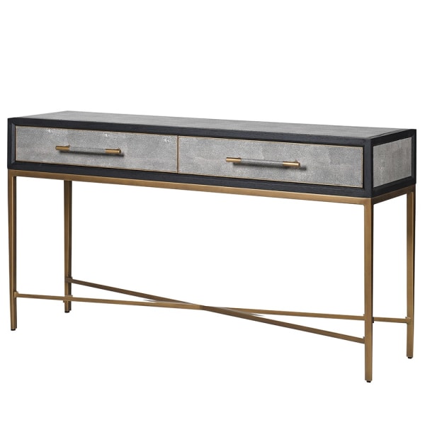 Brigitte Oak & Shagreen Console