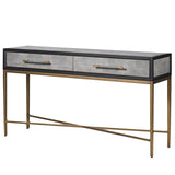 Brigitte Oak & Shagreen Console