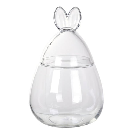 Aurelie Rabbit Ears Lidded Bonbon Glass Jar