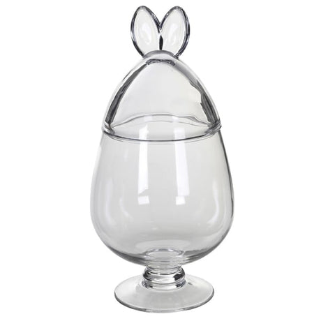 Aurelie Tall Rabbit Ears Lidded Bonbon Glass Jar