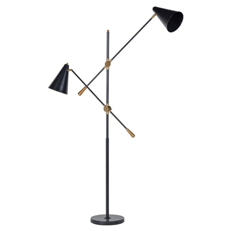 Jeanne Black Metal Twin Lamp On Stand