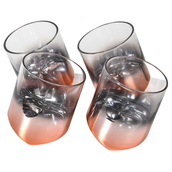 Sabine Set Of 4 Tipsy Bronze Base Glasses