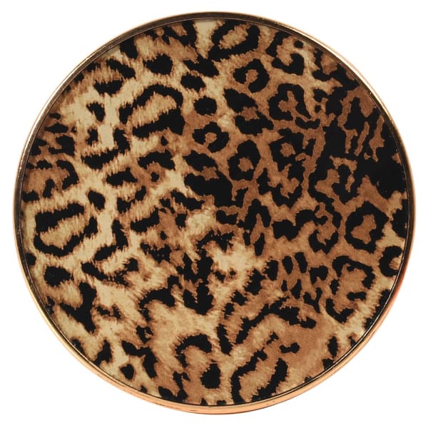 Siena Set of 4 Leopard Print Coasters with Holder