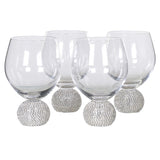 Flavie Set of 4 Silver Diamante Bubble Tumblers