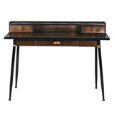 Solene Black 2 Drawer Metal Desk