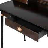 Solene Black 2 Drawer Metal Desk