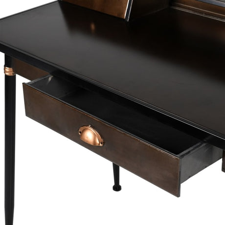 Solene Black 2 Drawer Metal Desk