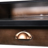 Solene Black 2 Drawer Metal Desk