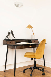 Solene Black 2 Drawer Metal Desk