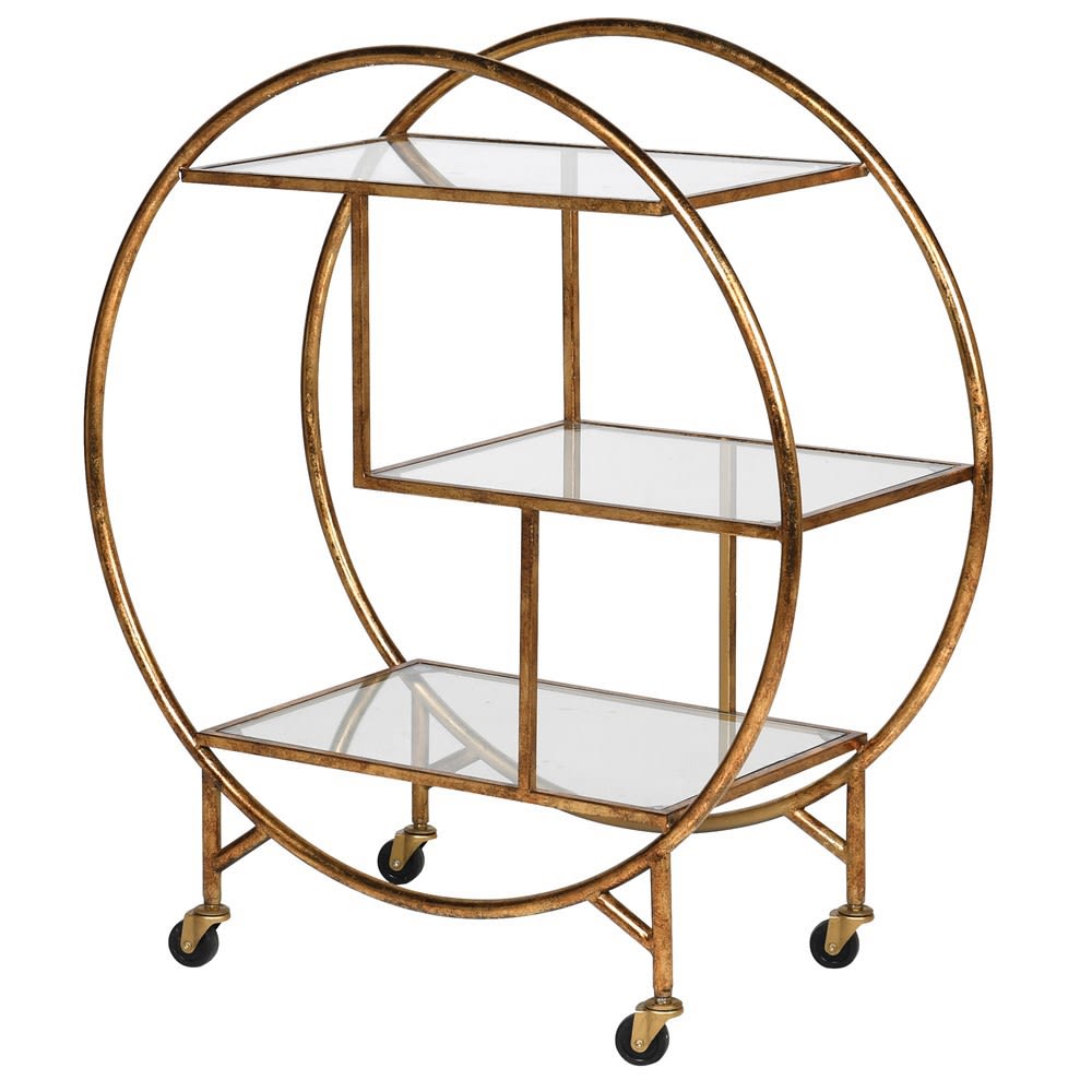 The Gatsby Art Deco Gold Drinks Trolley