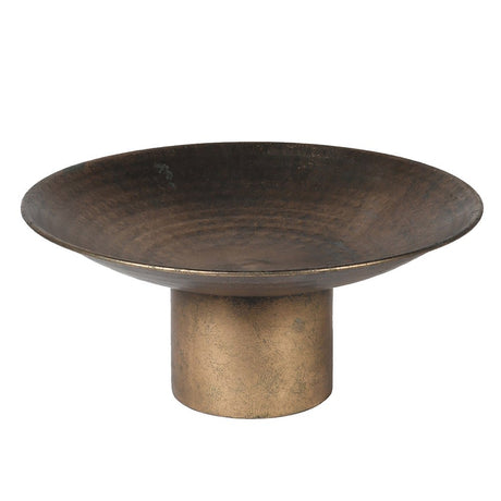 Ursule Antique Gold Round Metal Bowl