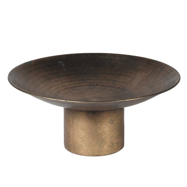 Ursule Antique Gold Round Metal Bowl