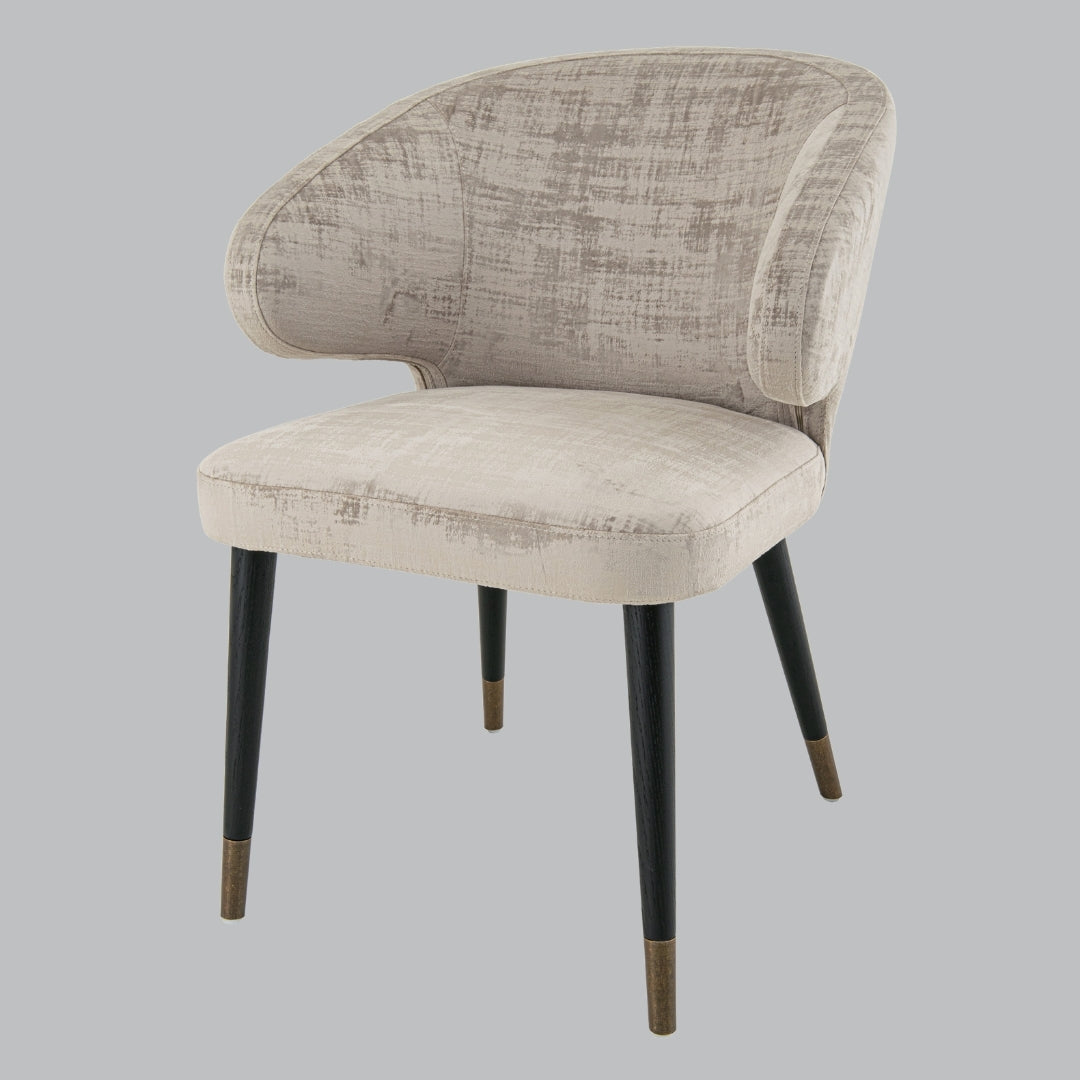 Sabine Luxe Mushroom Finish Chair